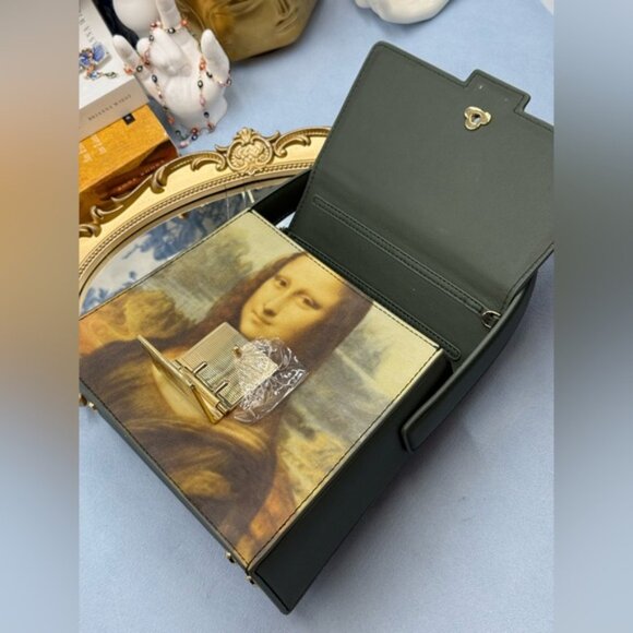 🆕 A. CLOUD x LOUVRE MUSEUM 🧿 NWT "Mona Lisa" DaVinci Handbag Chain Crossbody - Picture 6 of 16